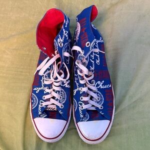 Converse - 2000s Blue/Red/White Graphic High Tops
